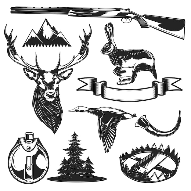 Set of hunting elements