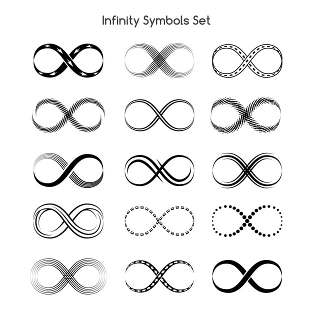 Set of infinity symbols.