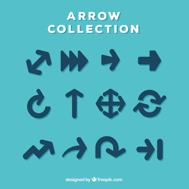 Free vector set of infographic arrows