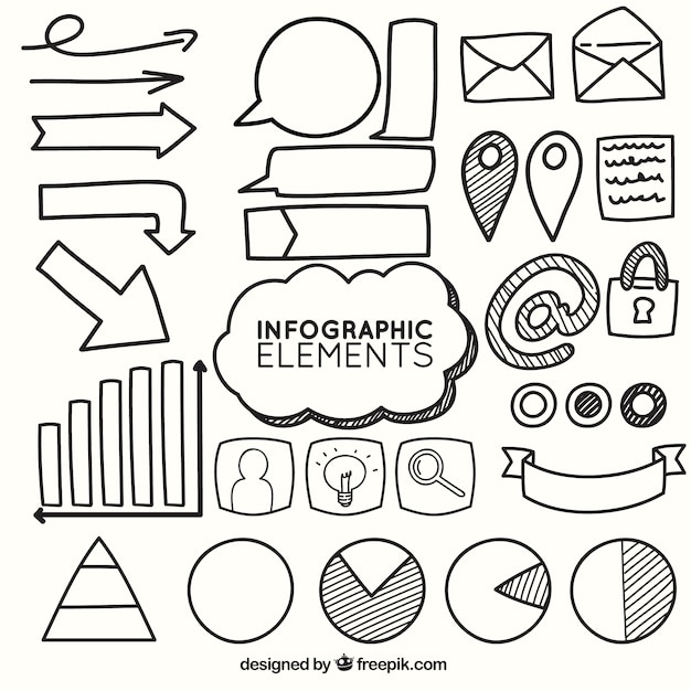 Set of infographic sketches