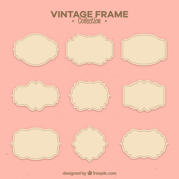 Free vector set of labels in vintage style