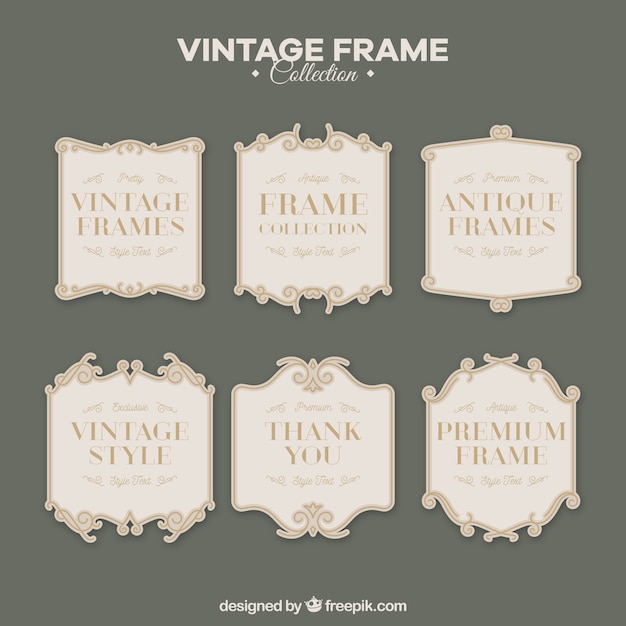 Free vector set of labels in vintage style