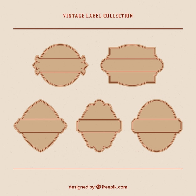 Free vector set of labels in vintage style