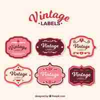 Free vector set of labels in vintage style