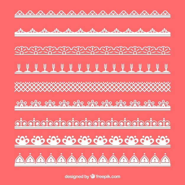 Free vector set of lace ornaments