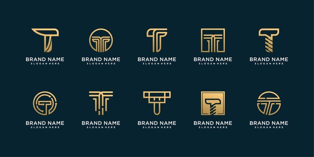 Premium Vector Initial Letter T Logo With Thunder