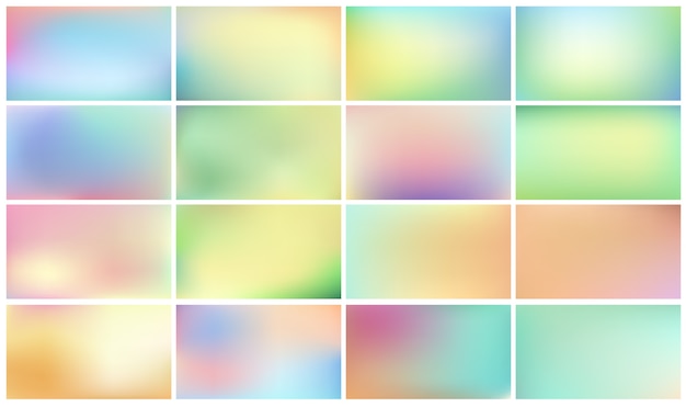 Set of light abstract backgrounds for children.