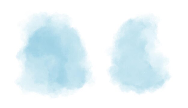 Set of light blue watercolor texture effect background