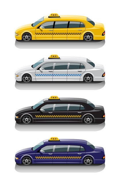 Set of limousine taxi for special passengers