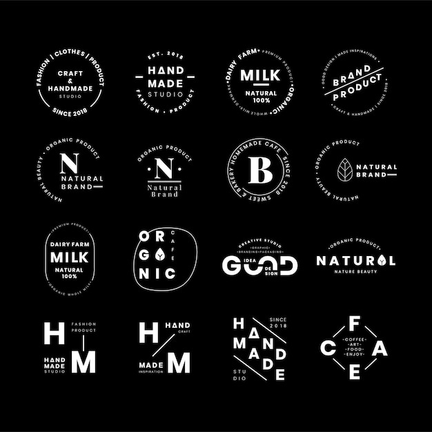 Free vector set of logo badge design vectors