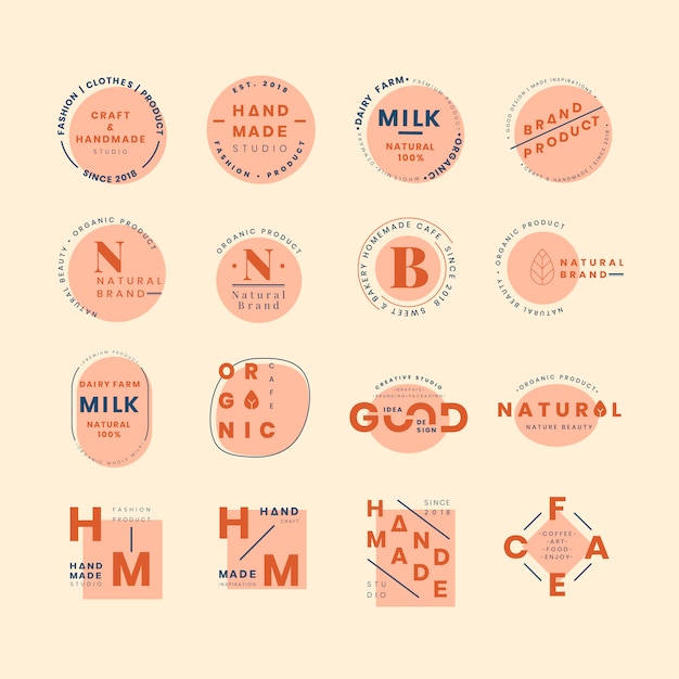 Free vector set of logo badge design vectors