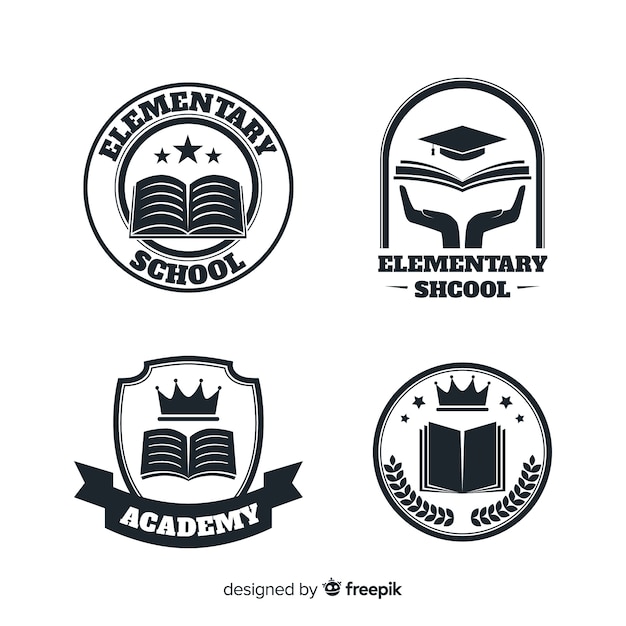 Download Free Set Of Logos Or Badges For Academies Or Elementary School Free Use our free logo maker to create a logo and build your brand. Put your logo on business cards, promotional products, or your website for brand visibility.