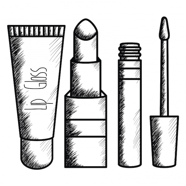 Set di disegno di accessori trucco