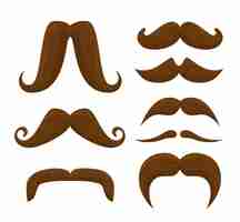 Free vector set of male mustaches