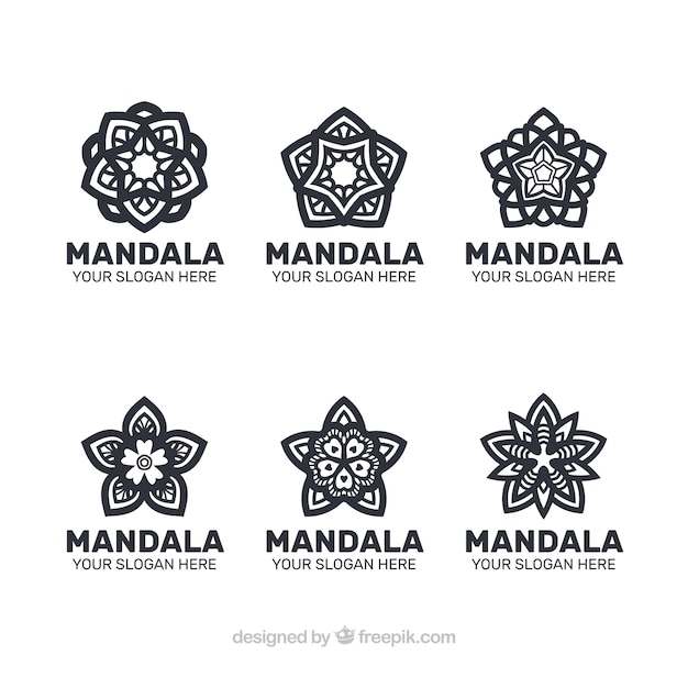 Free vector set of mandalas logos