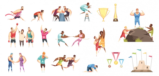 Set of many different sport illustration