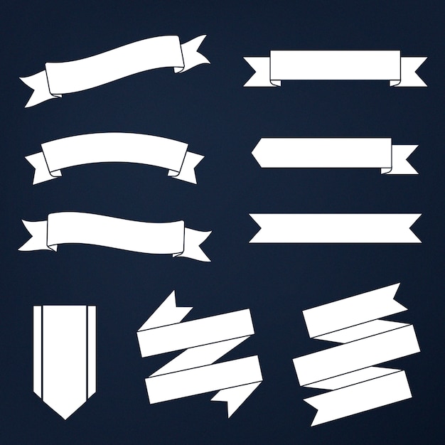 Set of mixed banners