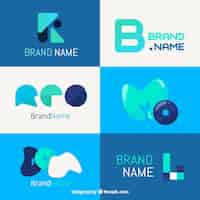 Free vector set of modern abstract logos