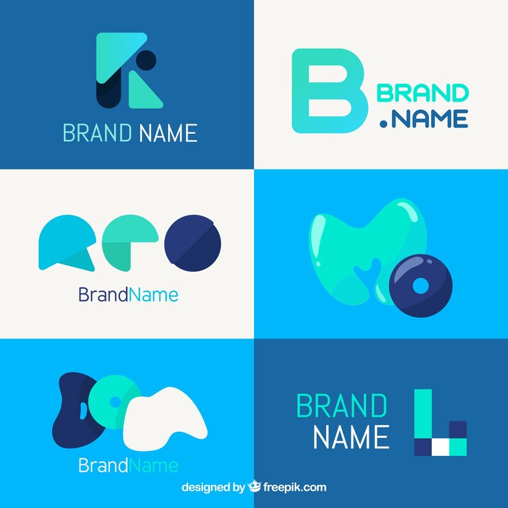 Free Vector set of modern abstract logos