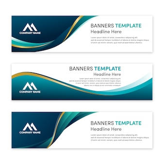 Set of modern banner template