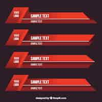 Free vector set of modern banners