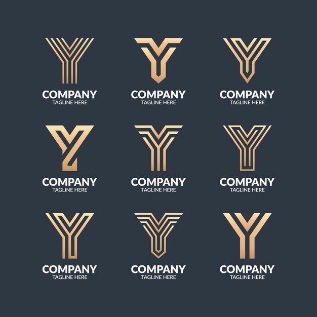 Free Vector Colorful Abstract Logo With Letter Y