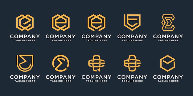 Download Free Set Of Creative Letter E Logo Template Icons For Business Of Use our free logo maker to create a logo and build your brand. Put your logo on business cards, promotional products, or your website for brand visibility.