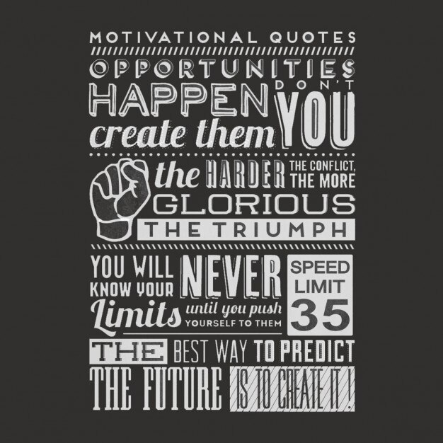 Free Vector set of motivational quotes