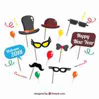 Free vector set of new year party elements