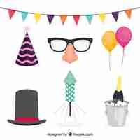 Free vector set of new year party elements