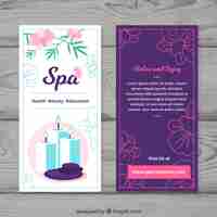 Free vector set of nice banners for the spa
