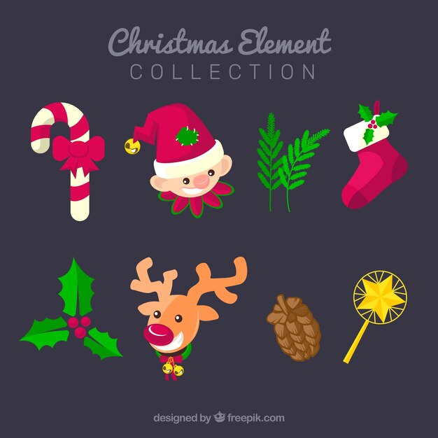 Set of nice christmas elements