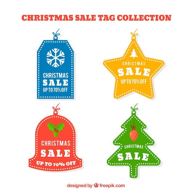 Free vector set of nice christmas stickers for sale