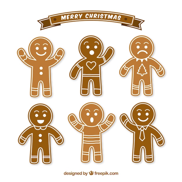 Set of nice gingerbread cookies