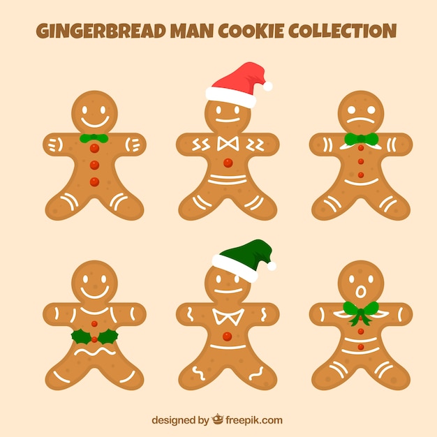 Set of nice gingerbread cookies