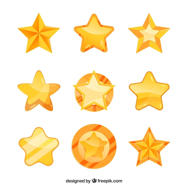 Set of nine stars