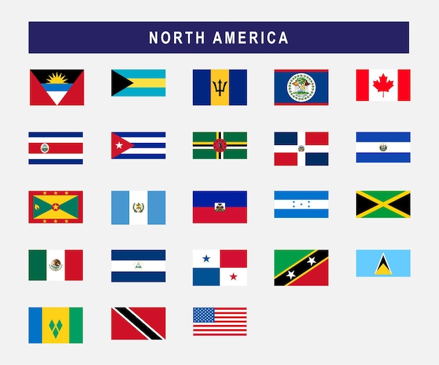北米​諸国​の​旗​の​デザイン​を​設定します