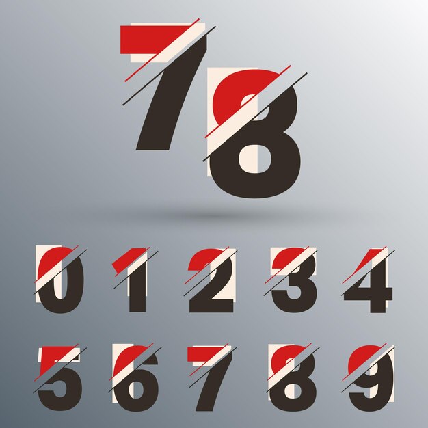Free Vector 19 New Year Typographic Design Vector