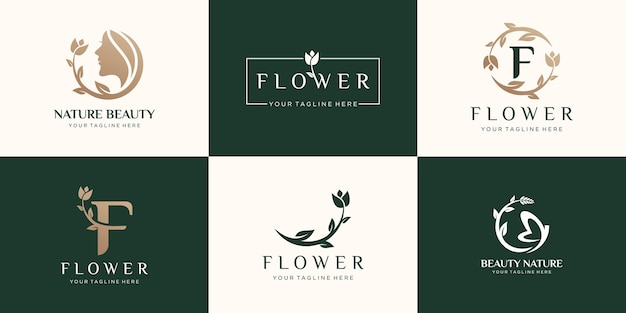 カラフルな花びらの花のロゴのコンセプト 無料のベクター
