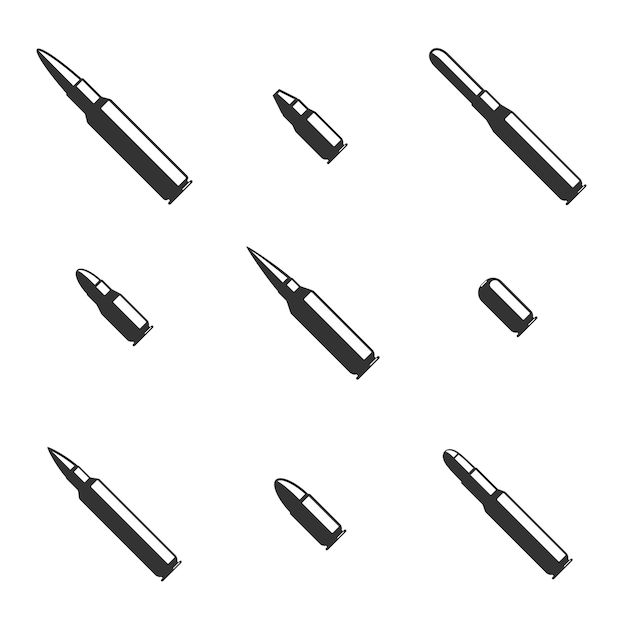 무료 벡터 검은 총알 세트