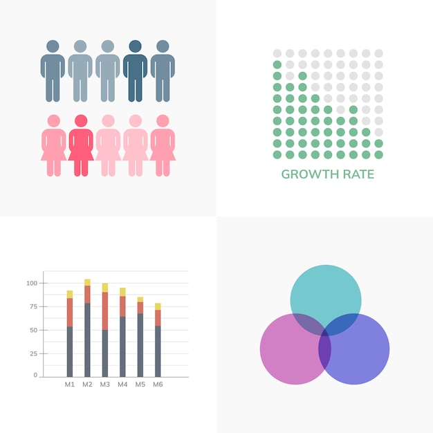 무료 벡터 비즈니스 infograph 벡터의 집합