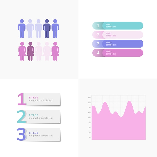 무료 벡터 비즈니스 infograph 벡터의 집합