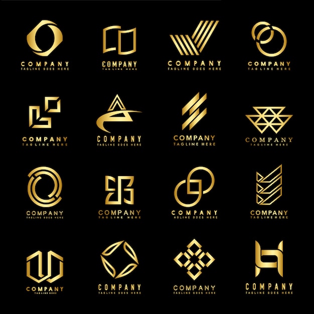 Набор векторных идей дизайна логотипа компании