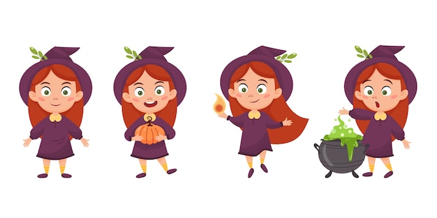 魔女の鍋でかわいいハロウィーン魔女 無料のベクター 魔女の鍋でかわいいハロウィーン魔女 無料のベクター