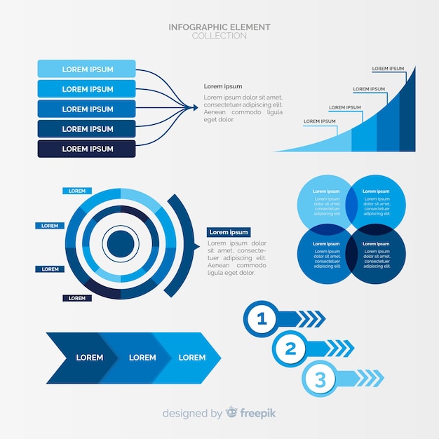 무료 벡터 다른 infographic 요소 집합