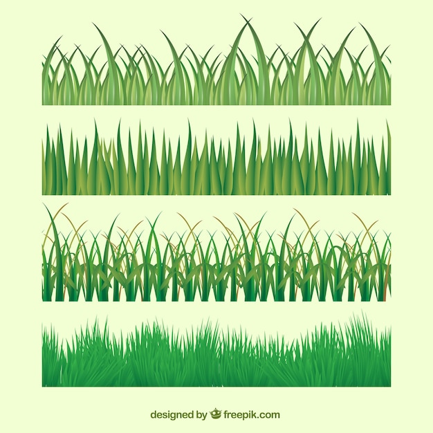 무료 벡터 다른 잔디밭 세트