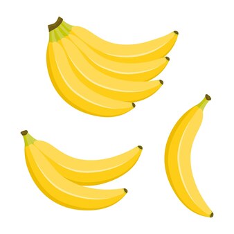 手描きのカラフルなバナナイラスト 無料のベクター 手描きのカラフルなバナナイラスト 無料のベクター