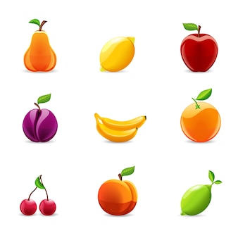 Набор иконок фруктов