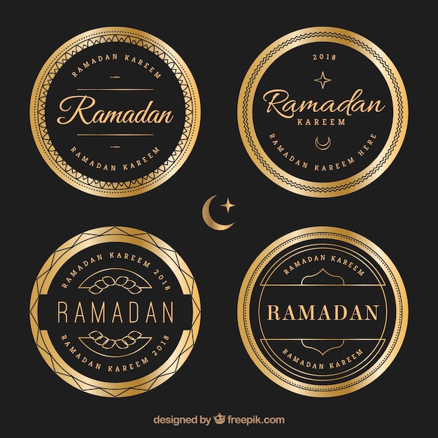 Набор роскошных значков ramadan