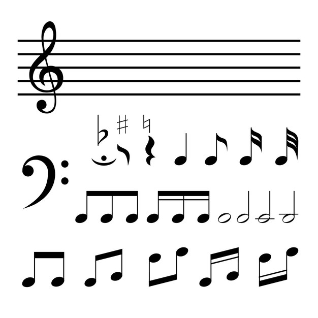 音楽デザイン黄色イラスト 無料のベクター